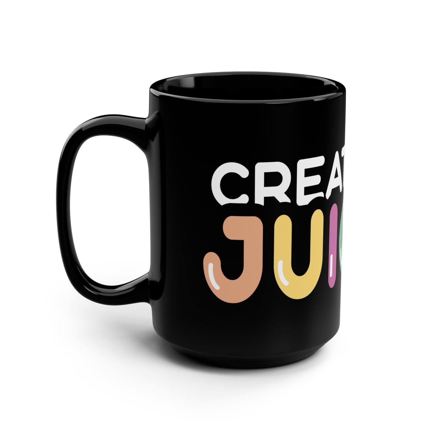 Creative Creator Juice Mug - 15oz Black Coffee Cup For Artists, Gift for Creators, Unique Drinkware, Creative Gifts, Inspiration Mug