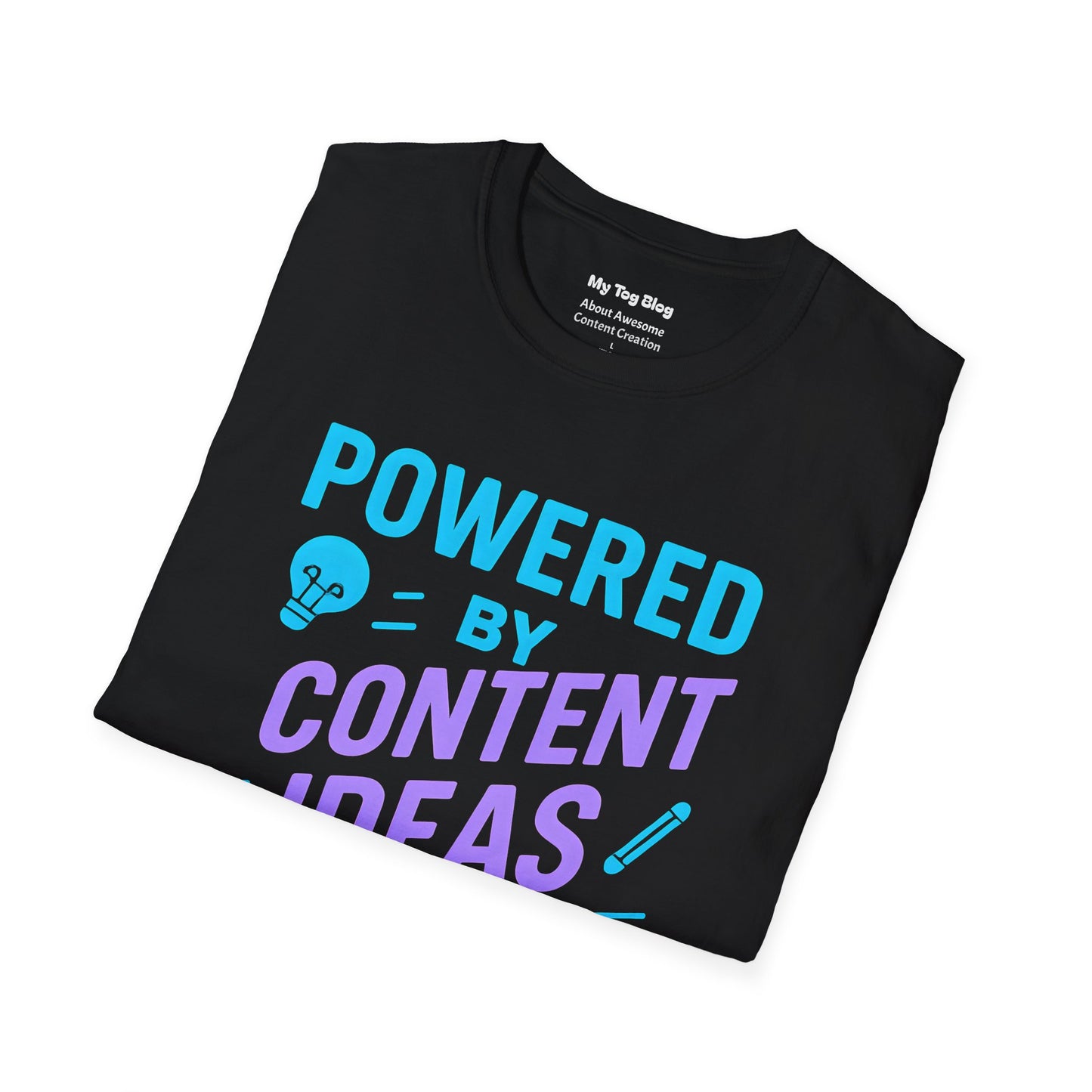 Coffee Loving Content Creator Unisex T-Shirt - Powered by Content Ideas and Coffee