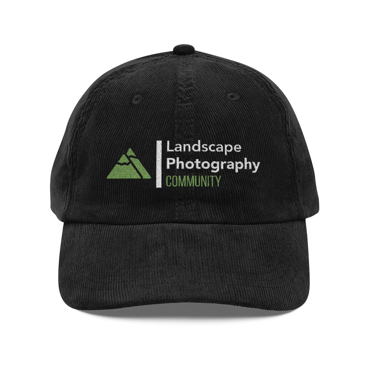 Landscape Photography Corduroy Cap — Vintage Embroidered Outdoor Hat