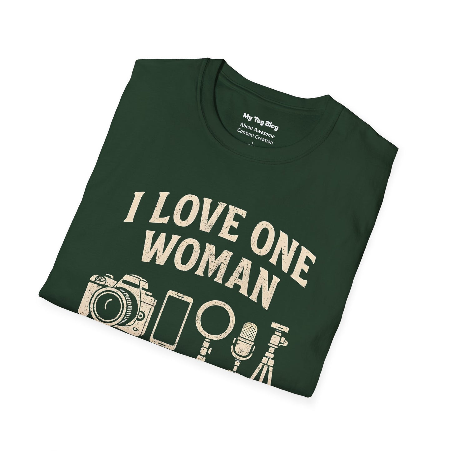 I Love One Woman And Lots Of Gear Content Creator T-Shirt