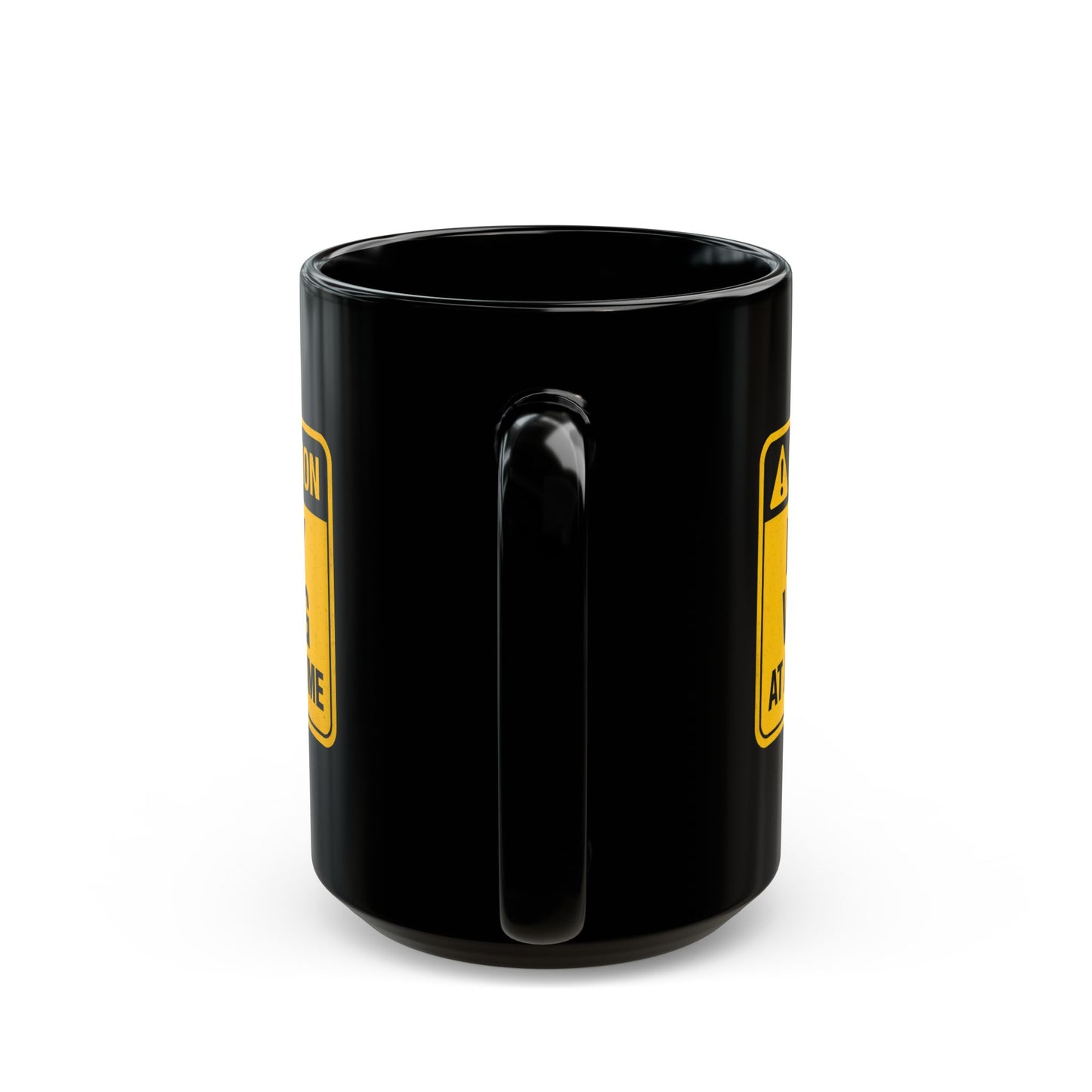 Caution: May Vlog Black Mug | Funny Gift for Vloggers and Content Creators