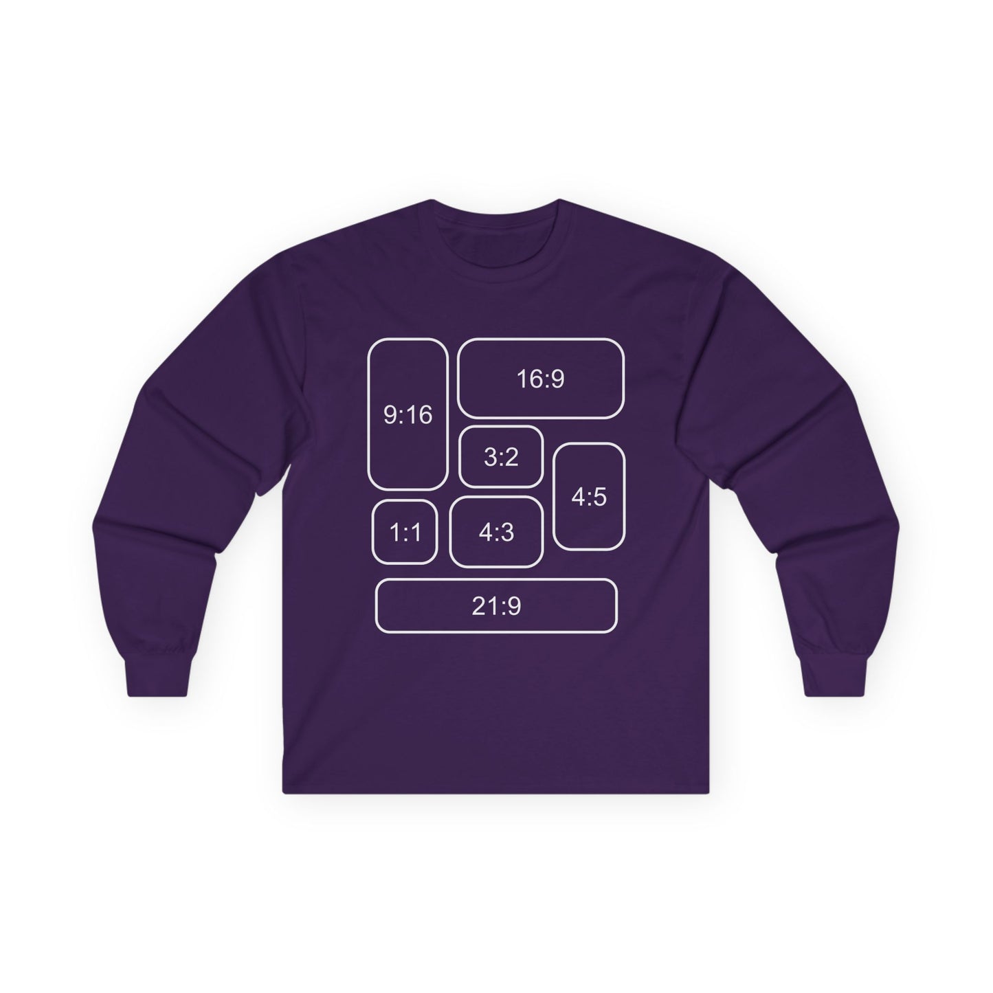Video Aspect Ratio Long Sleeve Tee - Cinematographers and Videographers Gift
