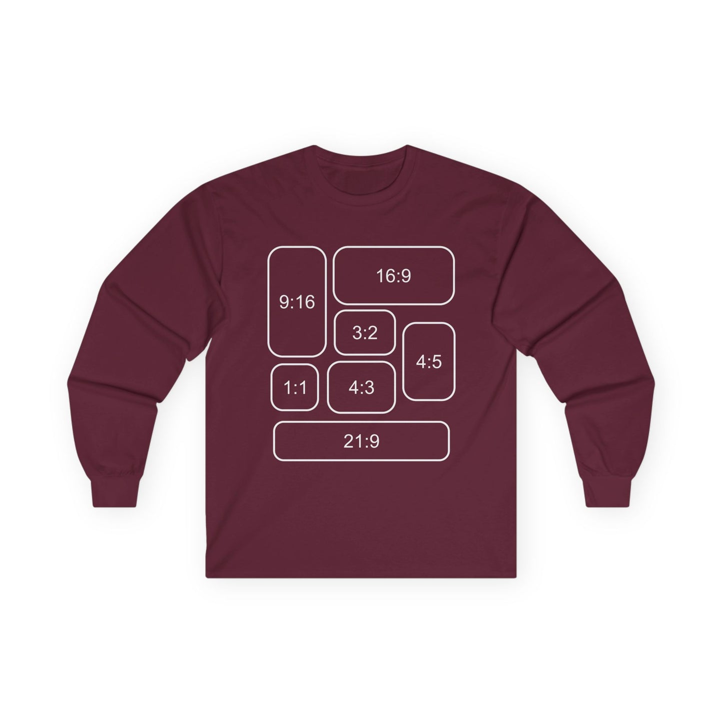 Video Aspect Ratio Long Sleeve Tee - Cinematographers and Videographers Gift